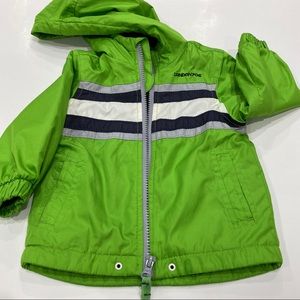 London Fog lime green lined windbreaker (12 mos)